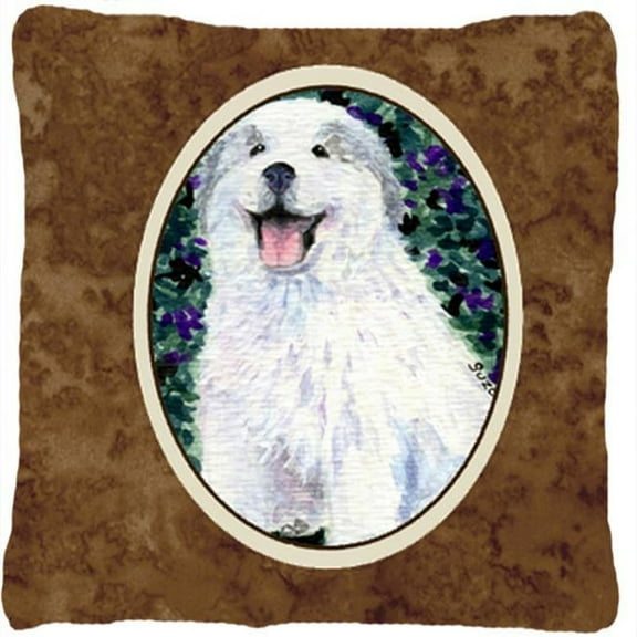 14 x 14 in. Great Pyrenees Decorative Fabric Pillow