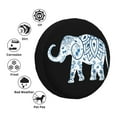thumbnail image 4 of Waterproof Spare Wheel Cover, Blue Elephant Doodle Pattern Adjustable Wheel Cover For Jeep Trailer RV SUV Car, 15 inch, 4 of 8