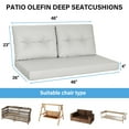 thumbnail image 2 of WINSOON 48 x 24 Inch Outdoor Loveseat Cushion Set-Light Grey, 2 of 6