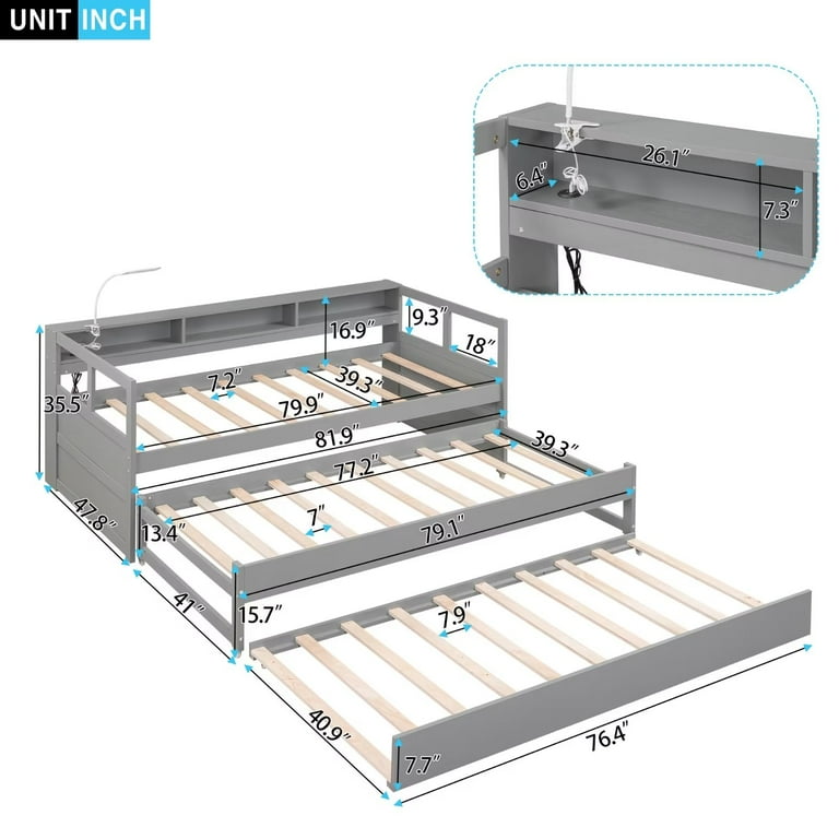 Hajek twin xl daybed with trundle outlet everly quinn