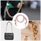 thumbnail image 5 of Ofertas Únicas 1 Pc Correa de Bolso de Moda para Oficina Rosa PU Metal, 5 of 5