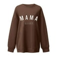 thumbnail image 4 of Qertyioot Chemises à Manches Longues pour Femmes, Mode Femmes Confortable Décontracté Chandail à Lettres Imprimé Col Rond T-Shirt Blouse Hauts, 4 of 4