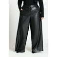 thumbnail image 2 of ELOQUII Women's Plus Size Wide Leg Faux Leather Pant, 2 of 4