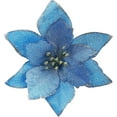 thumbnail image 1 of Flores De Pascua De Navidad 30 Piezas Adornos De Árbol De Navidad De Pascua Con Purpurina Flores Artificiales Para Árbol De Navidad 13 Cm-Azul, 1 of 5