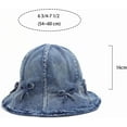 thumbnail image 2 of Denim Bucket Hats for Women Cute Bucket Hat with Bowknot Jean Hat, 2 of 9
