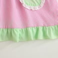 thumbnail image 6 of xfsWaSs Floral Dress for Girls Toddler Summer Dresses Short Sleeve Watermelon Embroidery Striped Dress Stylish A-Line Party Sundress 18-24 Months, 6 of 7