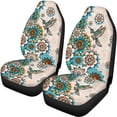 thumbnail image 5 of Pzuqiu Car Seat Covers Groovy Polyester, Compatible with Sedan Seats SUV Seats, for Cars Sedans, Datura Hummingbird, 5 of 10