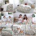 thumbnail image 5 of 3 Piece Strawberry Duvet Cover Set Full Size, Microfiber Comforter/Quilt Cover with Corner Ties and 2 Pillowcases, Summer Botanical Blue Spring Floral All Season Soft Bedding with Zipper Closure, 5 of 8