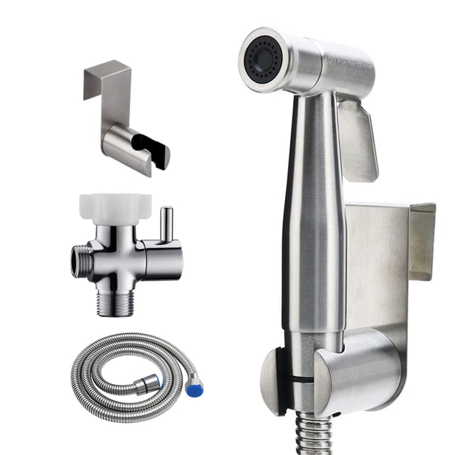 Purrfectzone Rociador De Bidé De Lujo Para Inodoro Con Presión De Agua Ajustable Kit De Rociador De Bidé De Mano Juego De Rociador De Bidé Para Inodoro Fácil De Instalar Rociador De Pañales De Tela Pa