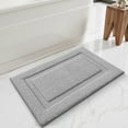 thumbnail image 6 of FRABE Non Slip Bathroom Rug with Rubber Backing, Ultra Absorbent Quick Dry Microfiber Bath Mat, Machine Washable, Light Grey, 17"x30", 6 of 10