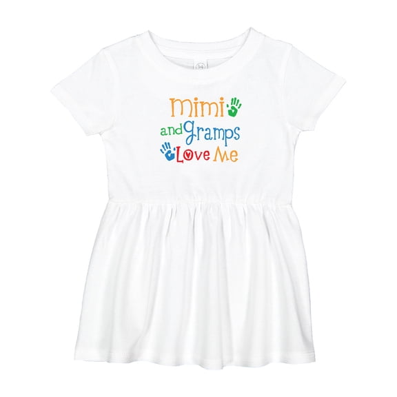 Inktastic Mimi and Gramps Love Me Girls Baby Dress