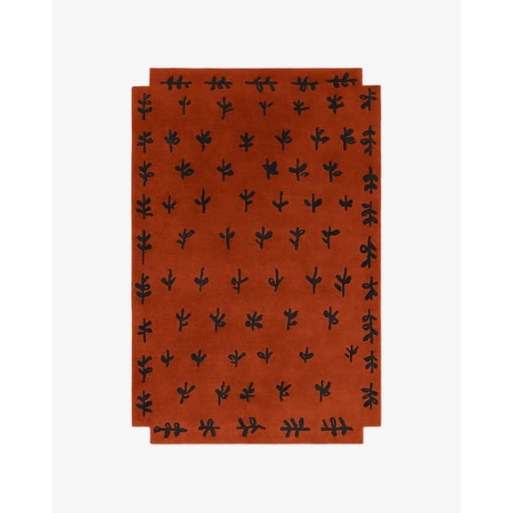 Homee Hand Tufted Woollen Rugs Plush Big Bugs Red Color Rug Available In All Sizes 5x8 ft 6x9 ft 8x10 ft