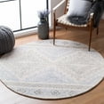 thumbnail image 2 of SAFAVIEH Micro-Loop Mackenzie Southwestern Wool Area Rug, Ivory/Grey, 5' x 5' Square, 2 of 10