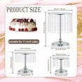 thumbnail image 4 of Juego de soporte de metal para tartas con colgantes de vidrio, elegante expositor de mesa de postre para bodas, fiestas de cumpleaños, baby showers, eventos, soportes de vidrio resistentes para, 4 of 7