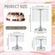 thumbnail image 4 of Juego de soporte de metal para tartas con colgantes de vidrio, elegante expositor de mesa de postre para bodas, fiestas de cumpleaños, baby showers, eventos, soportes de vidrio resistentes para, 4 of 7