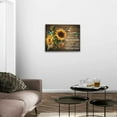 thumbnail image 4 of Sunflower Wall Art Decor Farmhouse Sunflower Hummingbird Canvas Print Paintings Framed Inspirational Quotes Wall Art Pictures Modern Home Decor For Bedroom Living Room Kitchen Bathroom,12x16 Inch, 4 of 6