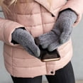 thumbnail image 6 of C.C Quad Collection Women's and Men's Touch Screen Chenille Winter Warm Gloves, Light Melange Grey, 6 of 7