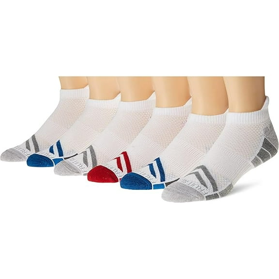 Fruit of the Loom Men's Breathable Performance Cushioned Low Cut Socks-6 Pair Pack