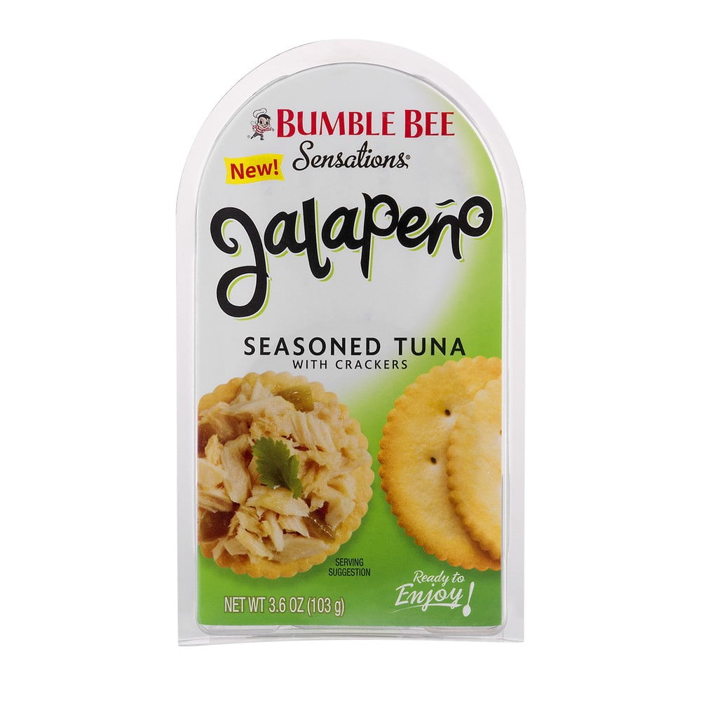 Bumble Bee Sensations Jalapeno Seasoned Tuna Fish with Crackers, 3.6