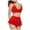 Red, variant on All Lingerie Set For Women Lingerie Women Set With Robe Womens Negligee Vslarge Bustierforpush Up Plus Sizesexy Mini Dress Sexysleep Clothes Mesh Top Short Sleeves Sexy Bodysuit Bustier Fish Net Stock
