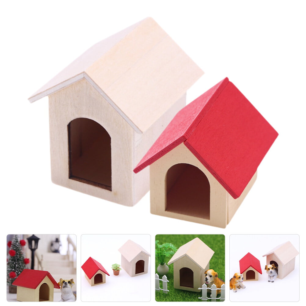 Dollhouse Dog Kennel, Dollhouse Animal Kennel Playset Lifelike For