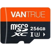 Vantrue 256GB MicroSDXC UHS-I U3 V30 Class 10 4K UHD Video High Speed Transfer Monitoring SD Card with Adapter for Dash Cam