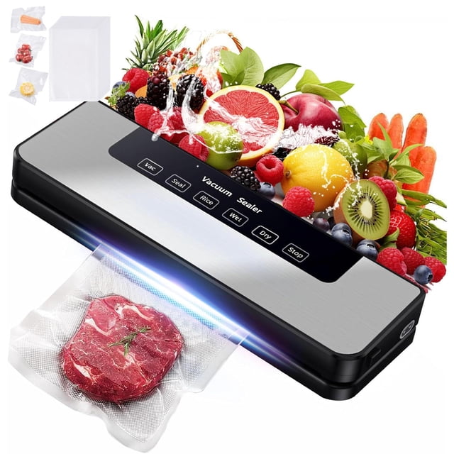 Máquina Selladora al Vacío,Selladora de Bolsas Plásticas Al Alto Vacío Profesional,Sellador Automático con Solo Toque de Alimentos,2 Modos de Uso