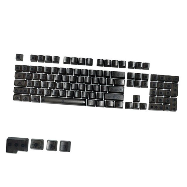 104 DIY Teclas transparentes s mecánicos Antideslizante Negro Transparente Baoblaze Teclas transparentes