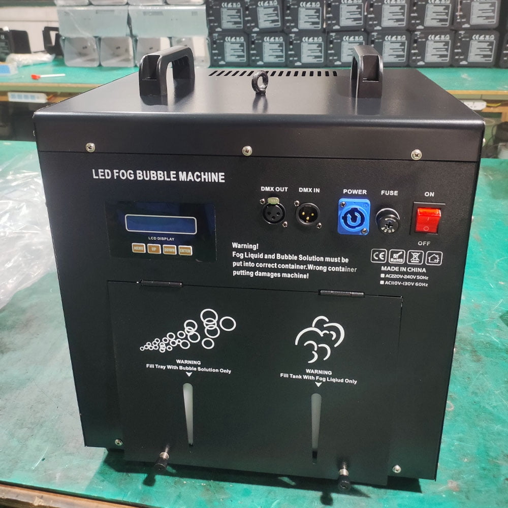 1500W LED Bubble Fog Machine with Remote Control for Stage Atmosphere Impressive Bubble Smoke with Colorful LED