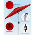 thumbnail image 4 of CazToi 9FT Outdoor Market Patio Umbrella, UV-Resistant Sunshade with Push Button Tilt & Crank for Garden Deck Pool, 4 of 7