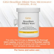 GiGi Brazilian Bikini Wax, Microwave Hair Removal Hard Wax for Bikini Line and Underarms, 8 oz