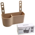 thumbnail image 1 of Soporte de almacenamiento para respaldo de asiento de automóvil Bote de basura Soporte para taza de agua Gran capacidad para bebidas Chips Cambiar teléfonos celulares Beige, 1 of 5