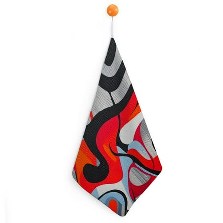 

BCIIG Geometric Shapes Reusable Hand Towels Ultra-Fine Fiber Kitchen Towels Set of 2 11.8x11.8in 2pcs