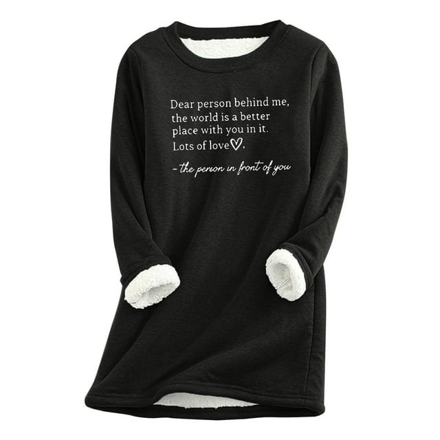 Sous-vêtements Thermiques pour Femmes Haut Mode Col Rond Ample Décontracté Imprimé Chaud Manches Longues pour Automne Hiver Confort