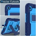 thumbnail image 3 of Allytechgroup Rugged Case for Samsung Galaxy Tab A9+ Plus 11" SM-X210 X215 X216, 3-Layers TPU pc with Shoulder Strap Shockproof Dual Angle Stand Kids Friendly Case for Galaxy Tab A9+,Navy+Blue, 3 of 7