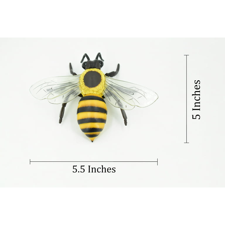 Bumblebee, Bumble Bee, Honey Bee, Rubber Toy Animal, Realistic Figure,  Model, Replica, Kids Educational Gift, 5 1/2 F7051 B97