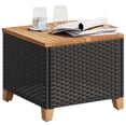 thumbnail image 4 of Mesa de café VidaXL para patio, cuadrada, poliratán, madera de acacia, 4 of 9