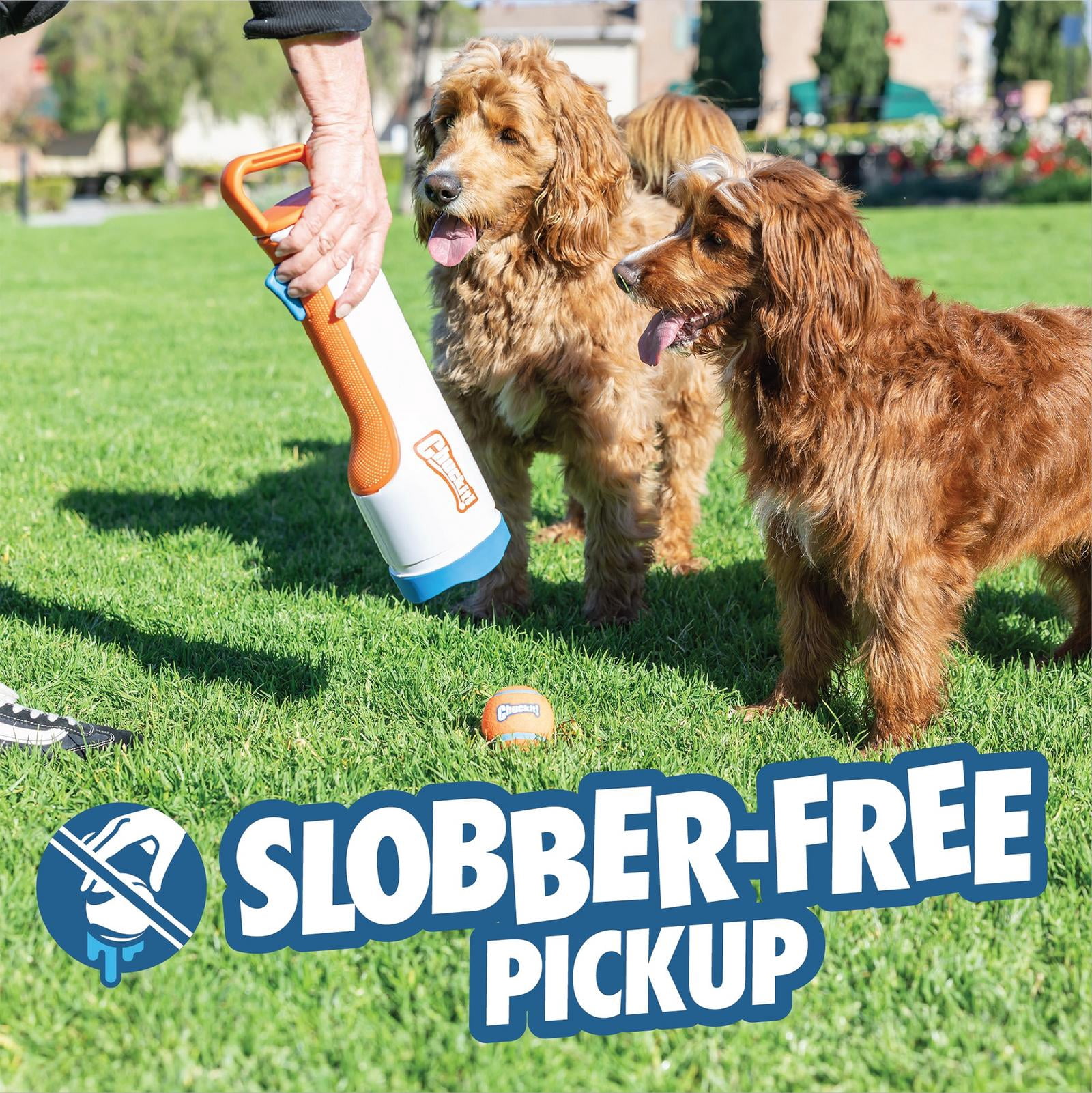 Chuckit! Cannon 16S Dog Ball Launcher Fetch Toy for Dogs, 16" Long Compatible with Small 2" and Medium 2.5" Balls, 4 Small Balls Included