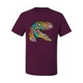 thumbnail image 3 of Dean Russo Raptor Animal Lover Men's Graphic T-Shirt, Maroon, 4X-Large, 3 of 6