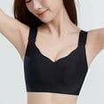 thumbnail image 3 of HBGVBA Womens Comfortable Bras V Neck Wide Strap Solid Color Wireless Everyday Support Bra, 3 of 5