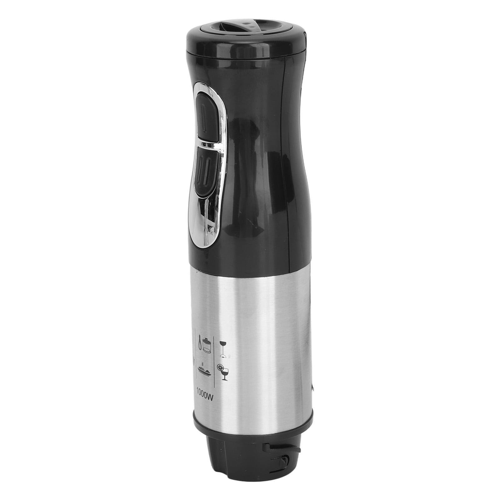 Rupoun Electric 4-in-1 Hand Blender Immersion Eggbeater Whisk Mixer Meat Mincer Kitchen Tool, 1000W High Power, 220V EU Plug, Stainless Steel, Black
