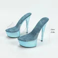 thumbnail image 2 of Women Sadnals Rose Red, Valentine's Day 2025 Model High Heels Stiletto Sexy Waterproof Table 15cm Super High Heels Slippers, 2 of 5
