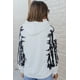 thumbnail image 1 of ABPHQTO Sudadera de Mujer Blanca Tie Dye con Capucha y Bolsillo Canguro, 1 of 5