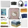 thumbnail image 7 of Hello Kitty Drawstring Backpack Water Resistant String Bag Sackpack Cinch for Sports, Gym, Travel, Swimming, Yoga, Beach, 7 of 7