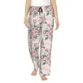 thumbnail image 2 of Goofa Rose Flowers Printed Soft Pajama Pants for Women, Wide Leg Comfy Casual Lounge Yoga Pants-Large, 2 of 9