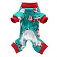 thumbnail image 7 of Skksst Christmas Pet Clothes Santa Clause Print Pajamas Jumpsuit Puppy Dog Xmas Costume, 7 of 7