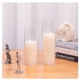 thumbnail image 5 of Candle Holder Sleeve, Wide 3", Height 18", Clear Glass Cylinder Candleholder, Chimney Tube, Open Ended Candle Shade, 1 Piece, 5 of 8