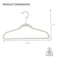 thumbnail image 4 of Simplify Kid's Velvet Shirt Hangers, 25 Pack, White, 4 of 7