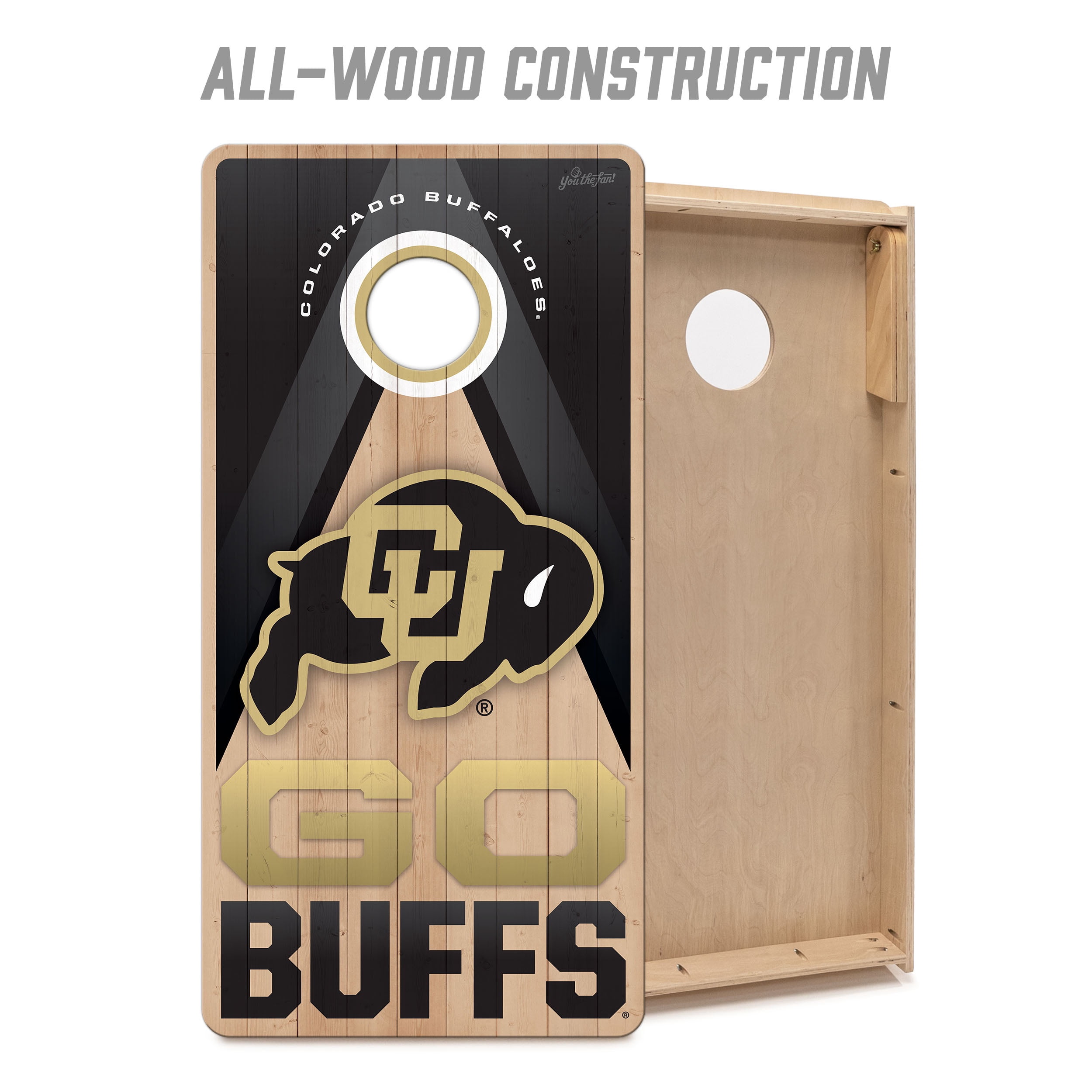 YouTheFan NCAA Colorado Buffaloes 2X4 Slogan Series Cornhole NO BAGS