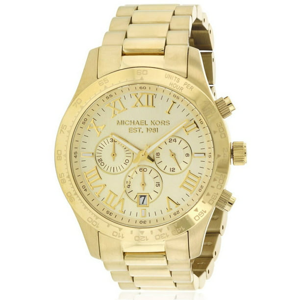Michael Kors - Michael Kors Men's Layton Gold-Tone Chronograph Watch ...